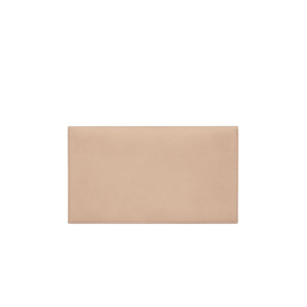 YSL Pochette Uptown in pelle Dark Beige