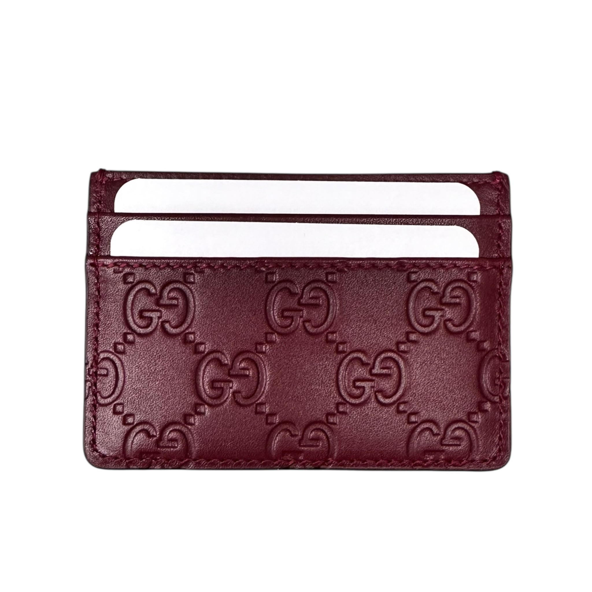 GUCCI PORTACARTE PELLE BORDEAUX