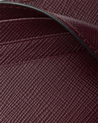 Prada Portacarte Saffiano Bordeaux