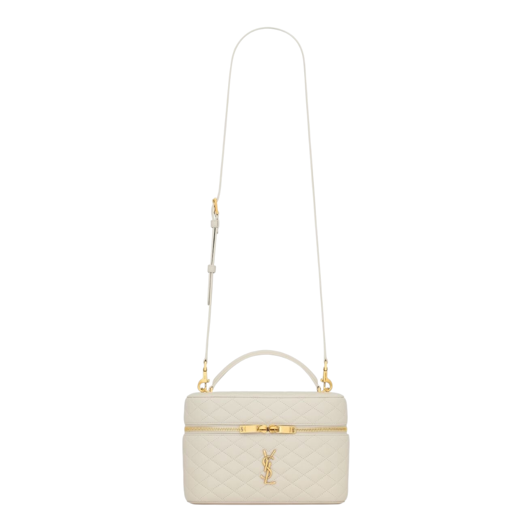 YSL Gaby Vanity Grande in pelle Bianca