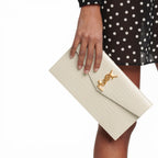 YSL Pochette Uptown Coccodrillo Bianca