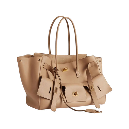 Balenciaga Bel Air Carry All Media Caffè Latte