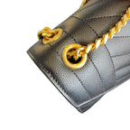 YSL Envelope Media in pelle Nera