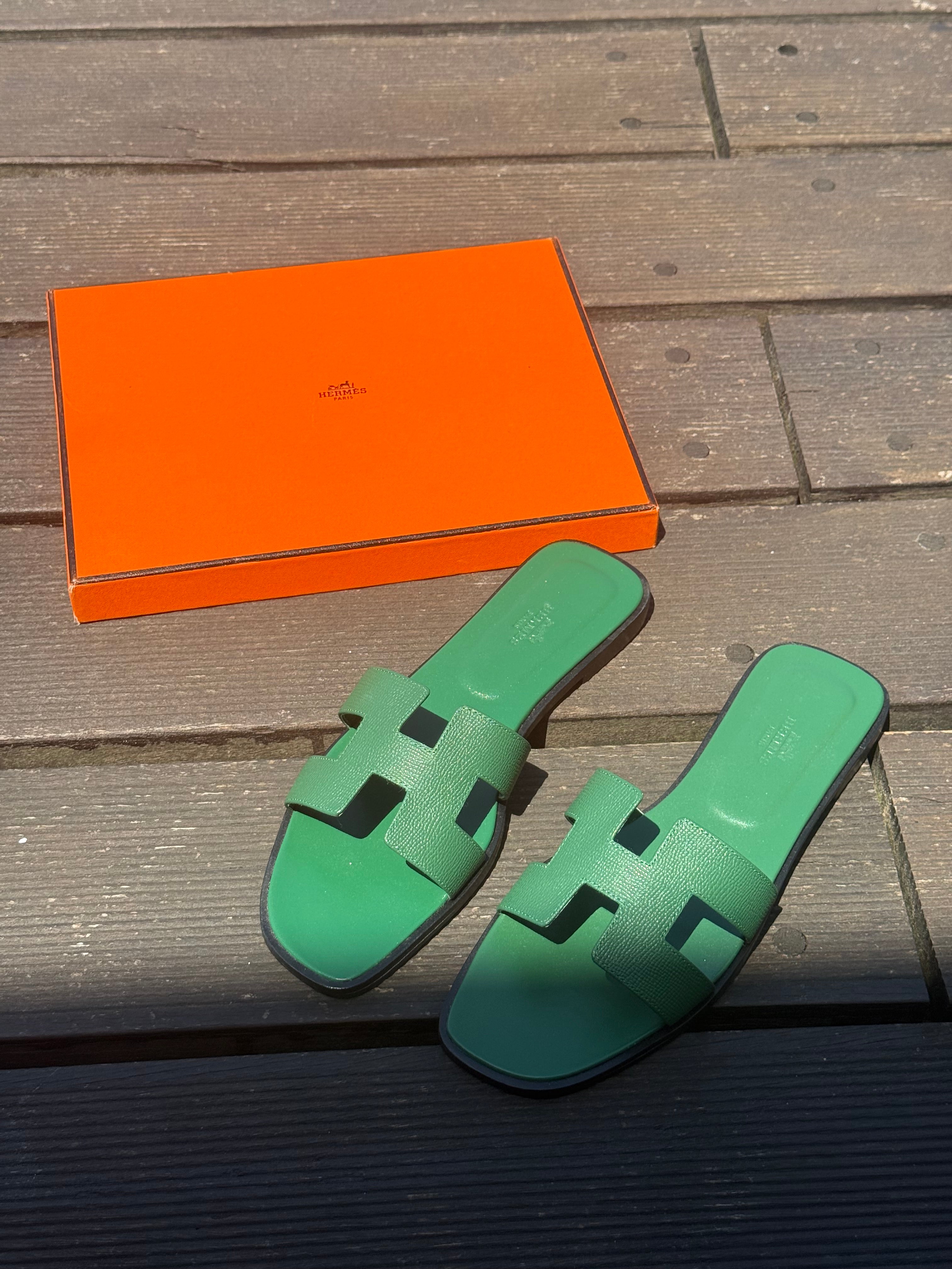 PRE ORDER HERMÈS SANDALI ORAN 38 VERDI