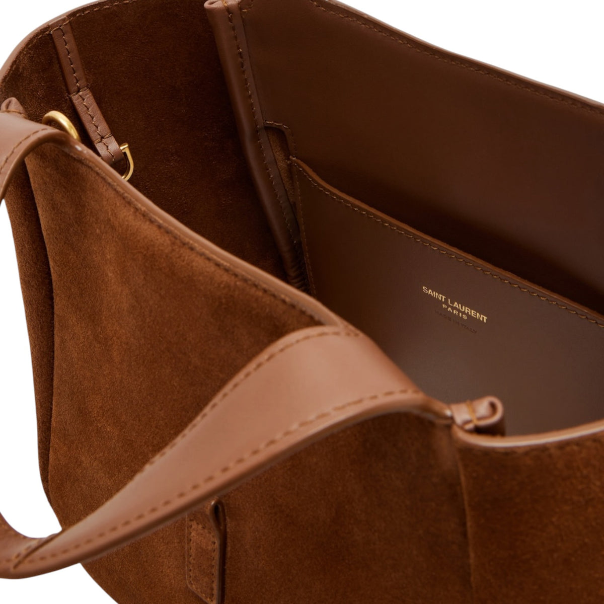 YSL Le 5 a 7 Baby Bea Cognac in Suede