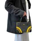 Prada Mini Tote Nera in Saffiano e Gemme