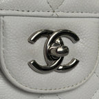 Chanel Jumbo 30 Caviar Bianca Edizione Milano
