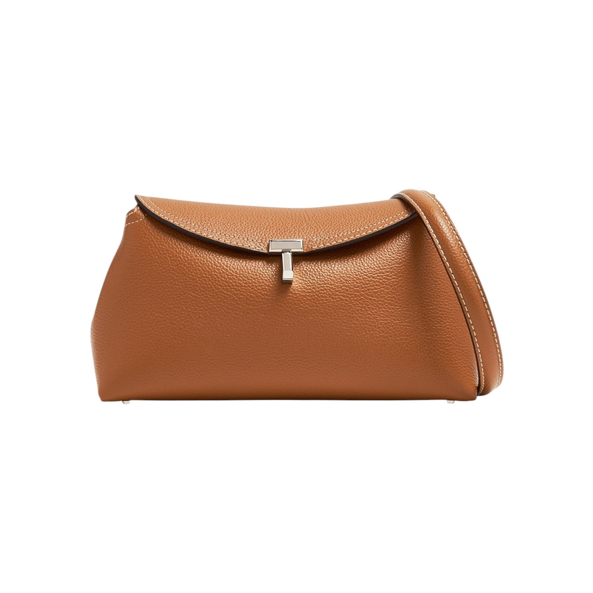 Toteme T-Lock Clutch Marrone Chiaro