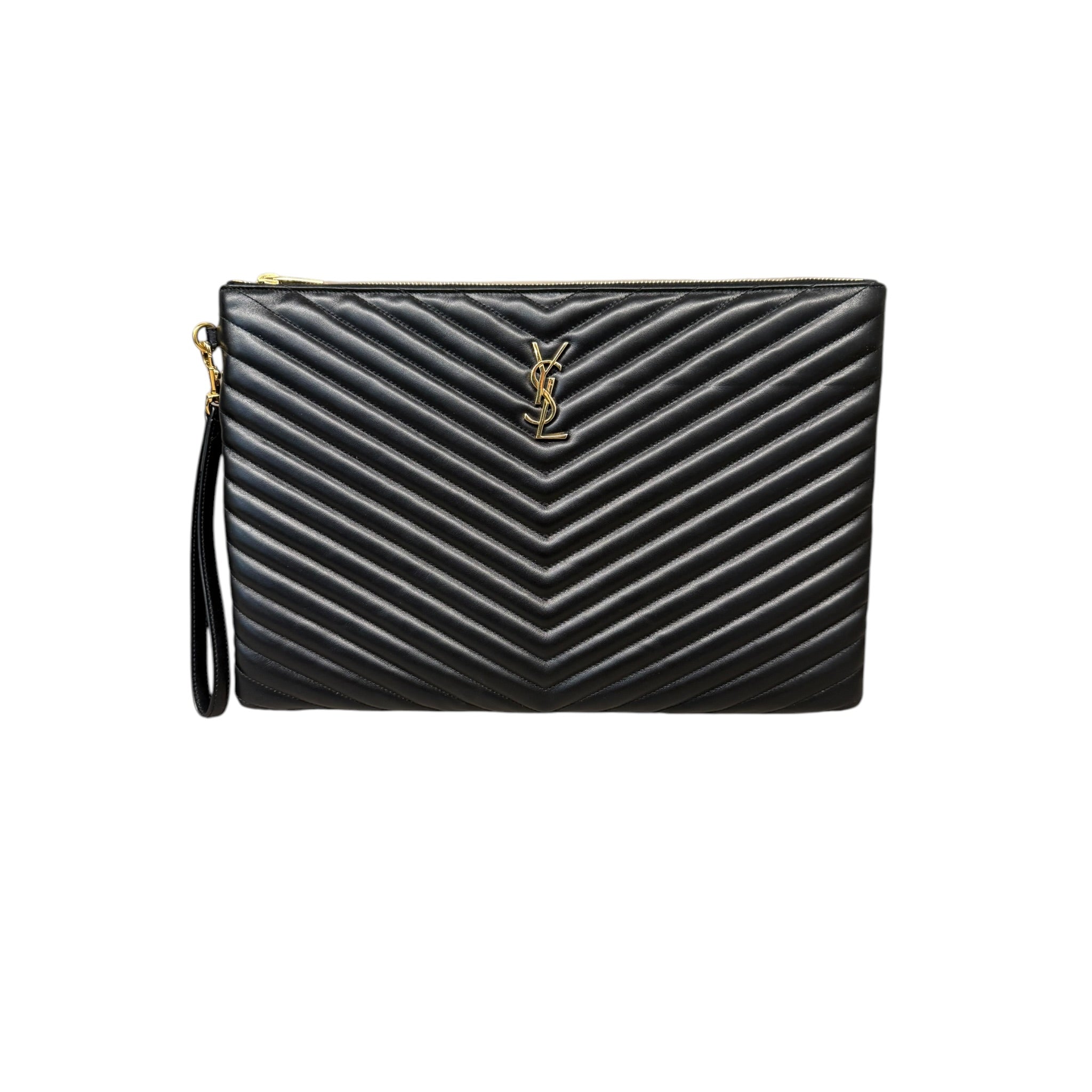 YSL Pochette in pelle Nera