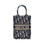 Dior Mini Book Tote Jacquard Blu
