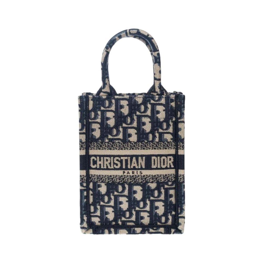 Dior Mini Book Tote Jacquard Blu