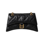 BALENCIAGA CRUSH PICCOLA IN PELLE NERA