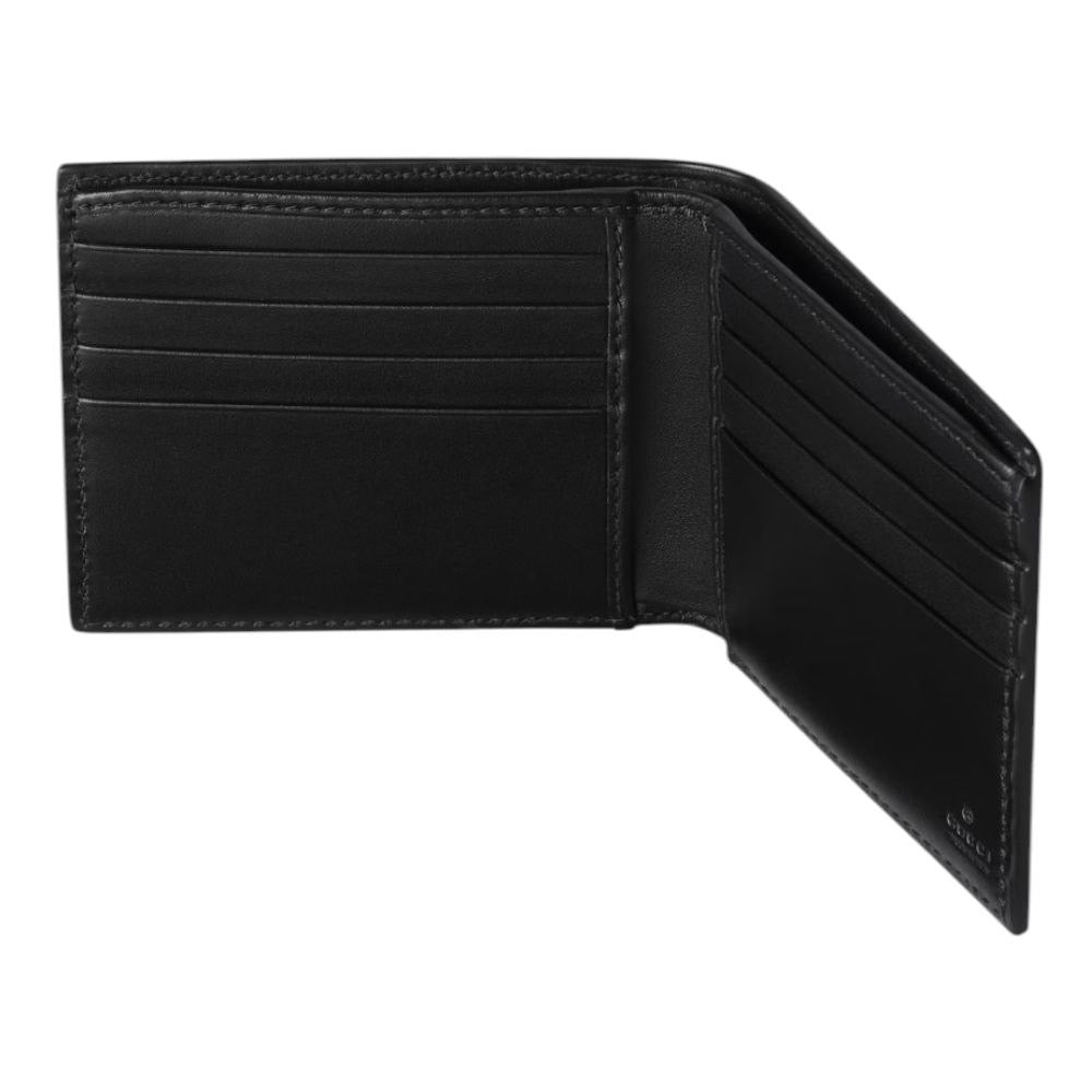 Gucci Portafoglio bi-fold GG Emblem Nero