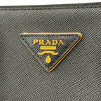 Prada Mini Tote Nera in Saffiano e Gemme
