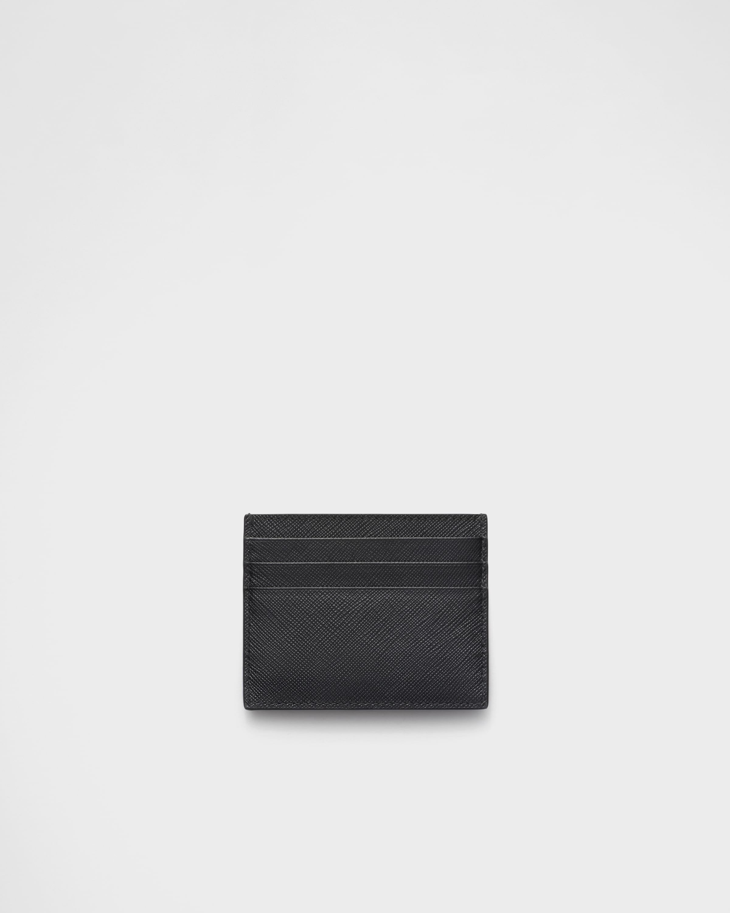 Prada Portacarte Saffiano Nero/argento