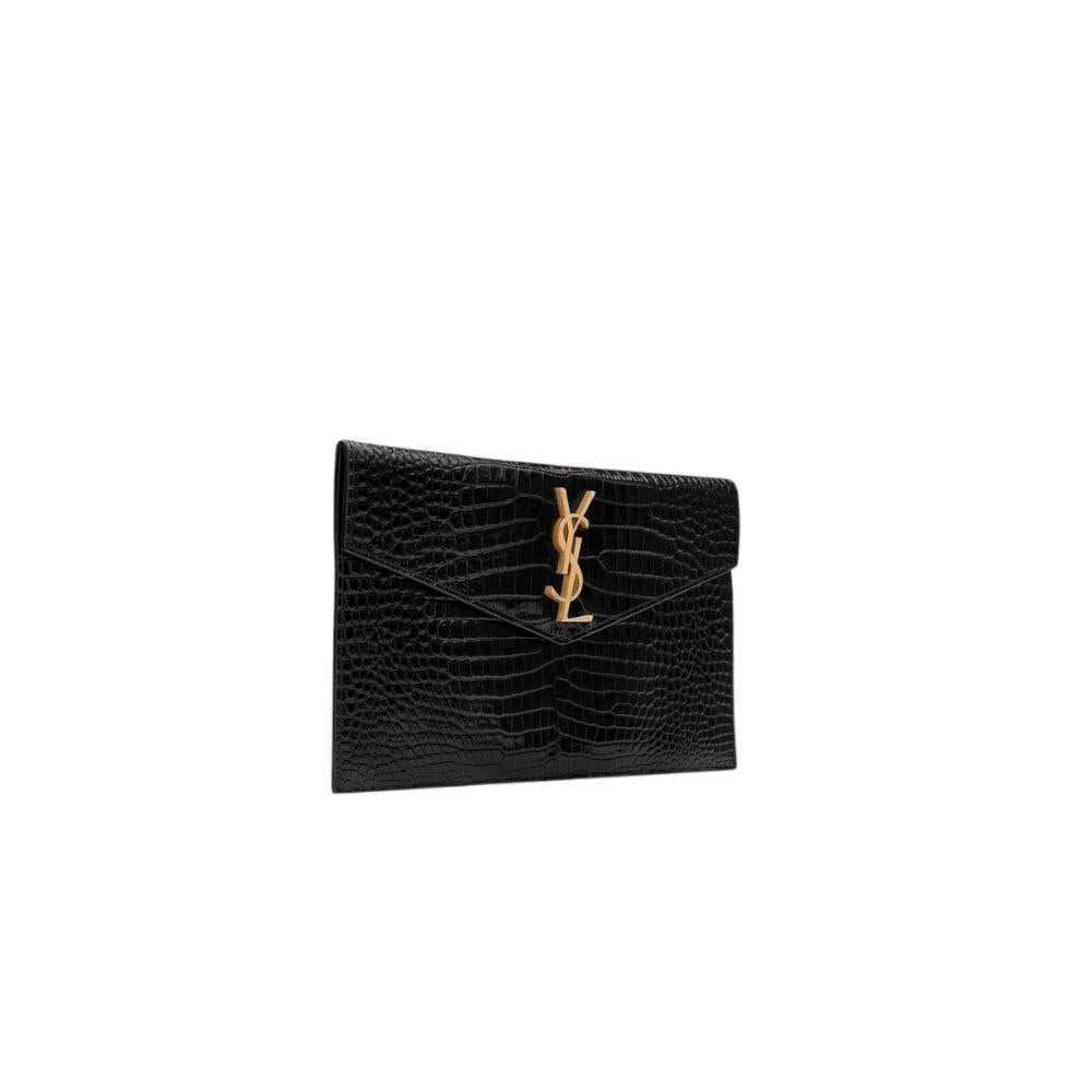 YSL Pochette Uptown Coccodrillo Nera