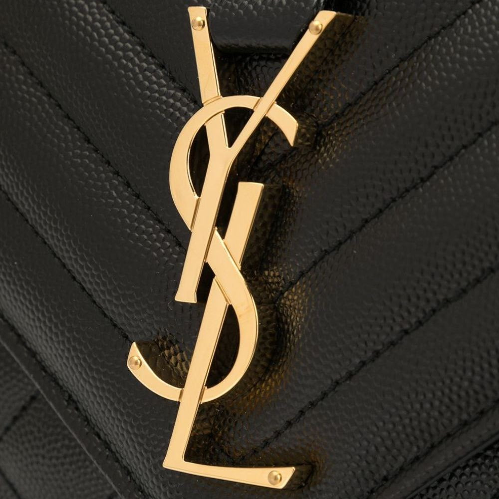 YSL Envelope Small in Pelle Nera