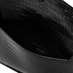 YSL Pochette Uptown Coccodrillo Nera
