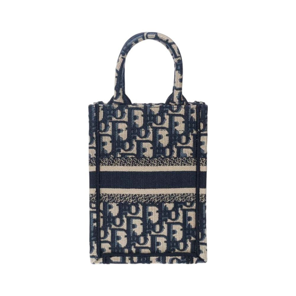 Dior Mini Book Tote Jacquard Blu