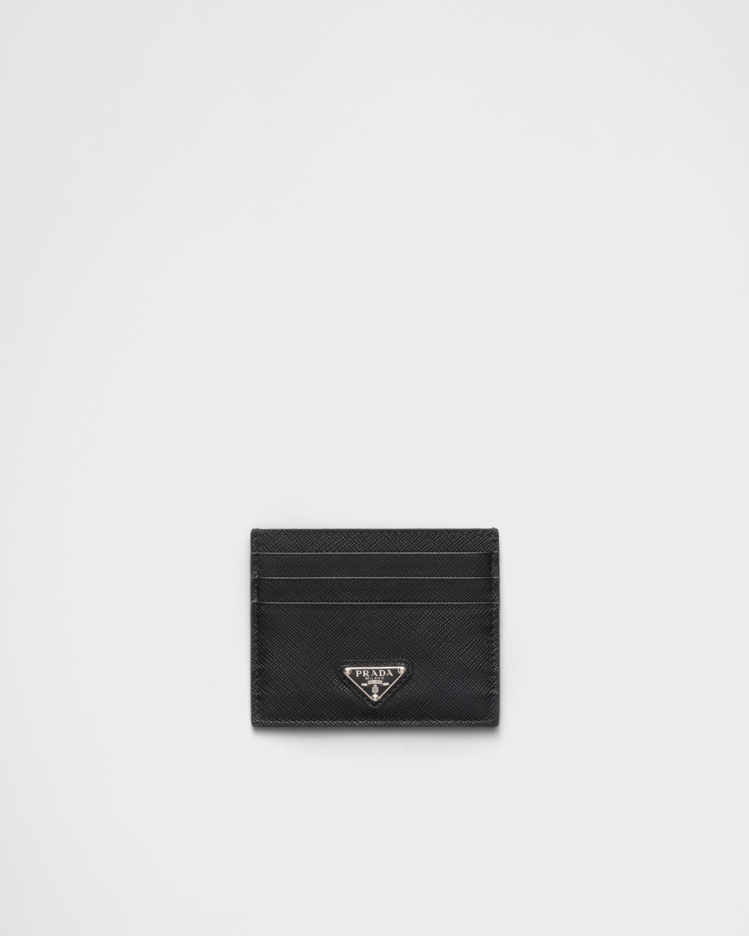Prada Portacarte Saffiano Nero/argento