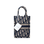 Dior Mini Book Tote Jacquard Blu