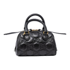 Gucci Bauletto Mini GG Nero in Pelle