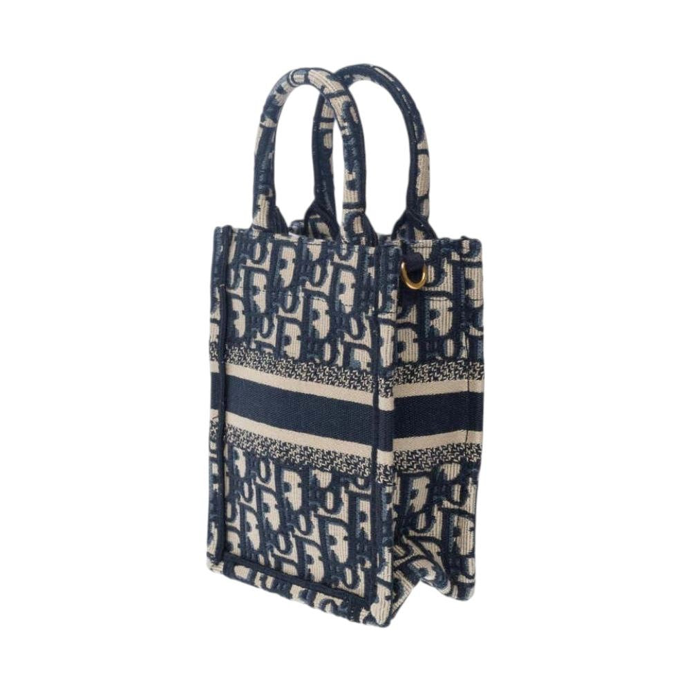 Dior Mini Book Tote Jacquard Blu