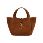 YSL Le 5 a 7 Baby Bea Cognac in Suede