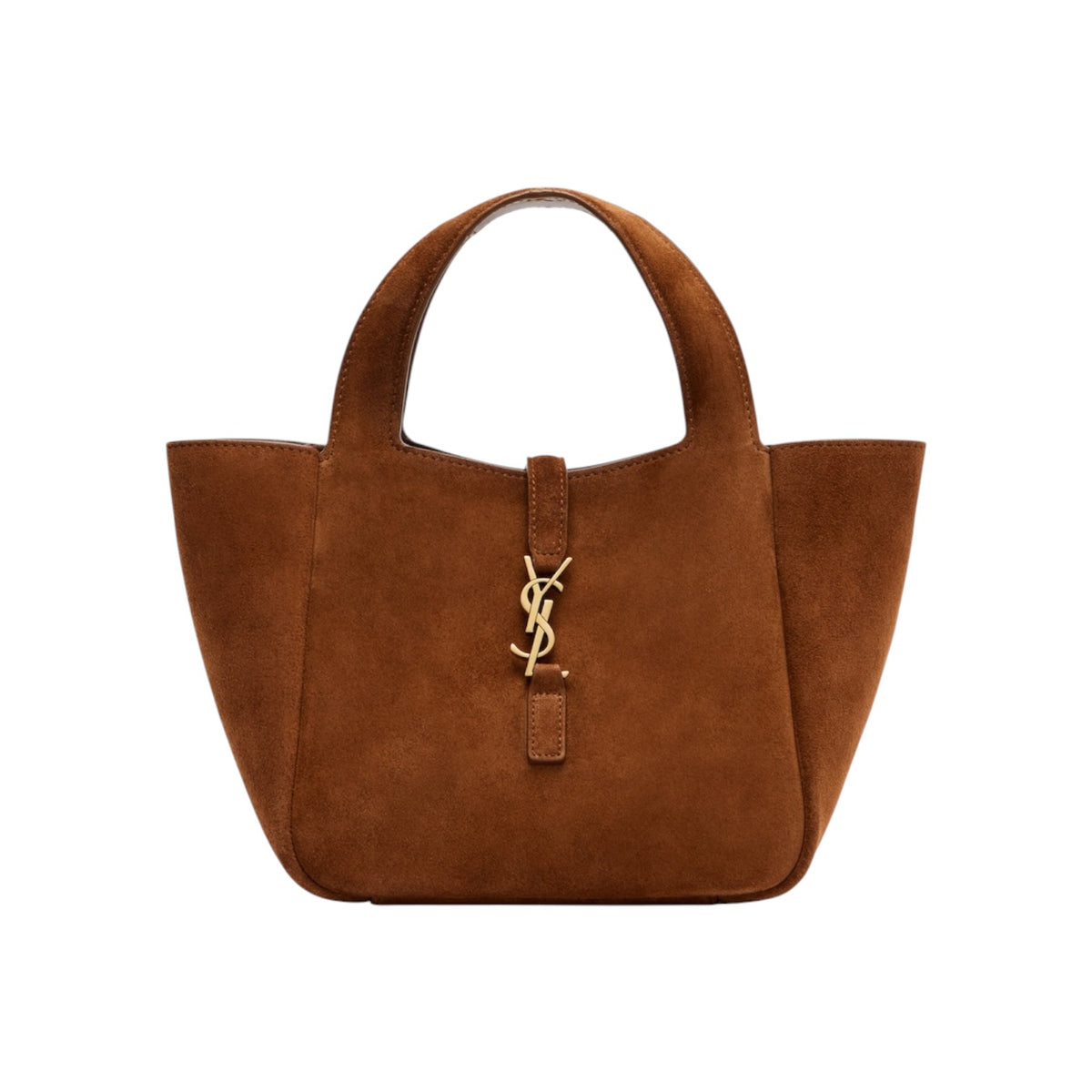 YSL Le 5 a 7 Baby Bea Cognac in Suede