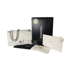 Chanel Jumbo 30 Caviar Bianca Edizione Milano