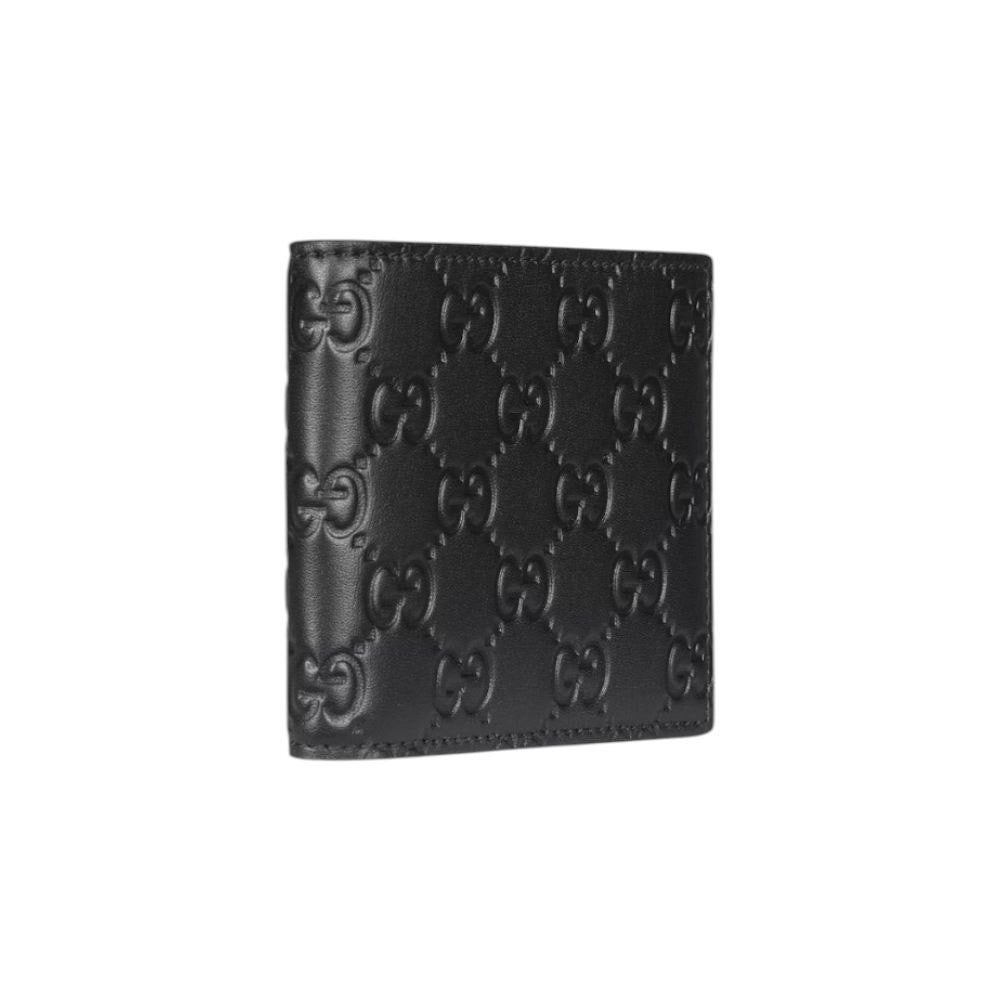 Gucci Portafoglio bi-fold GG Emblem Nero
