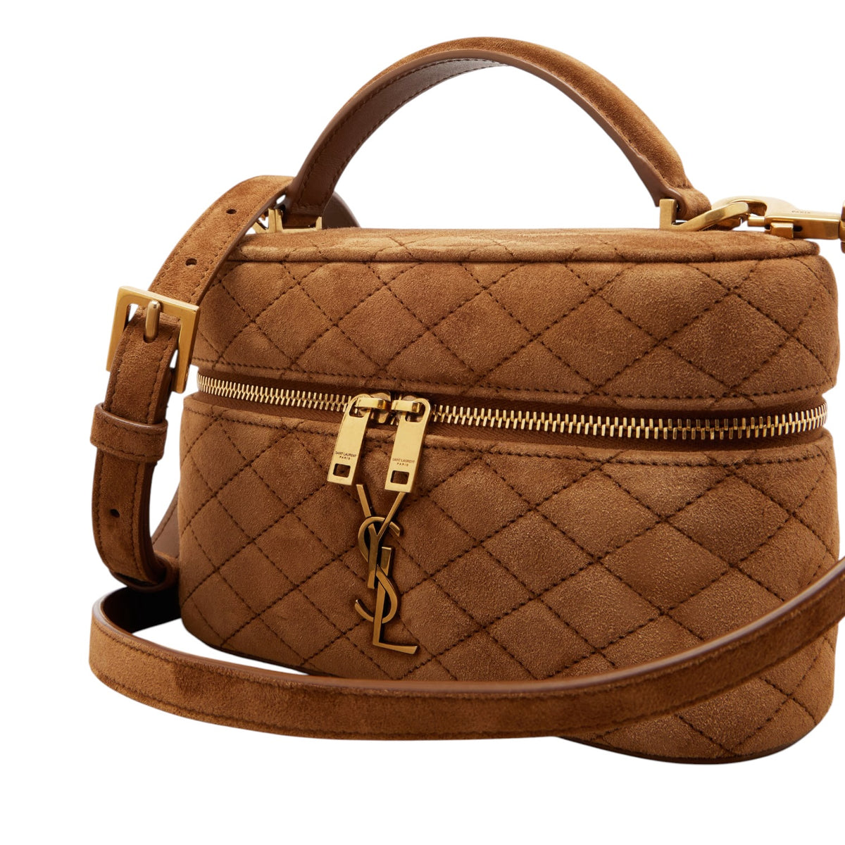 YSL Gaby Vanity Medio Marrone Scamosciato