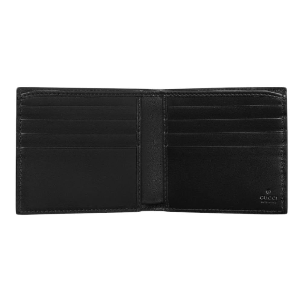 Gucci Portafoglio bi-fold GG Emblem Nero