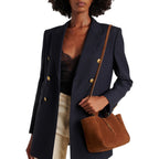 YSL Le 5 a 7 Baby Bea Cognac in Suede