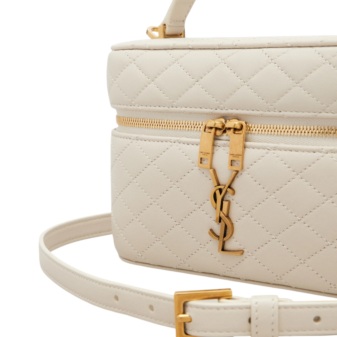 YSL Gaby Vanity Grande in pelle Bianca