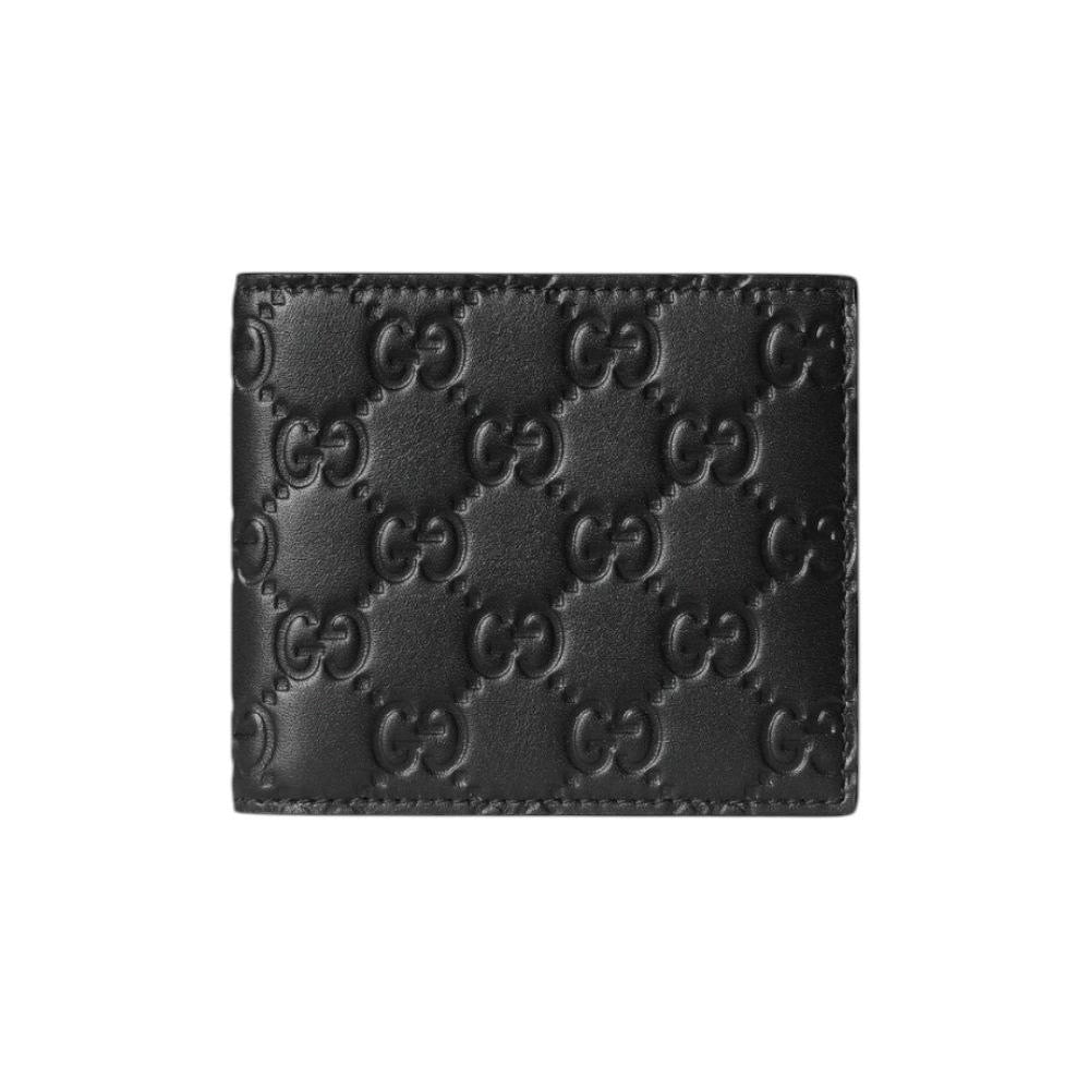 Gucci Portafoglio bi-fold GG Emblem Nero