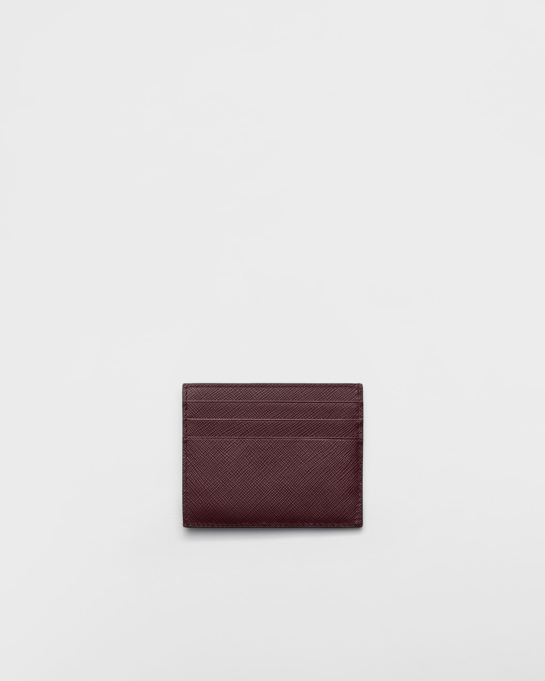 Prada Portacarte Saffiano Bordeaux