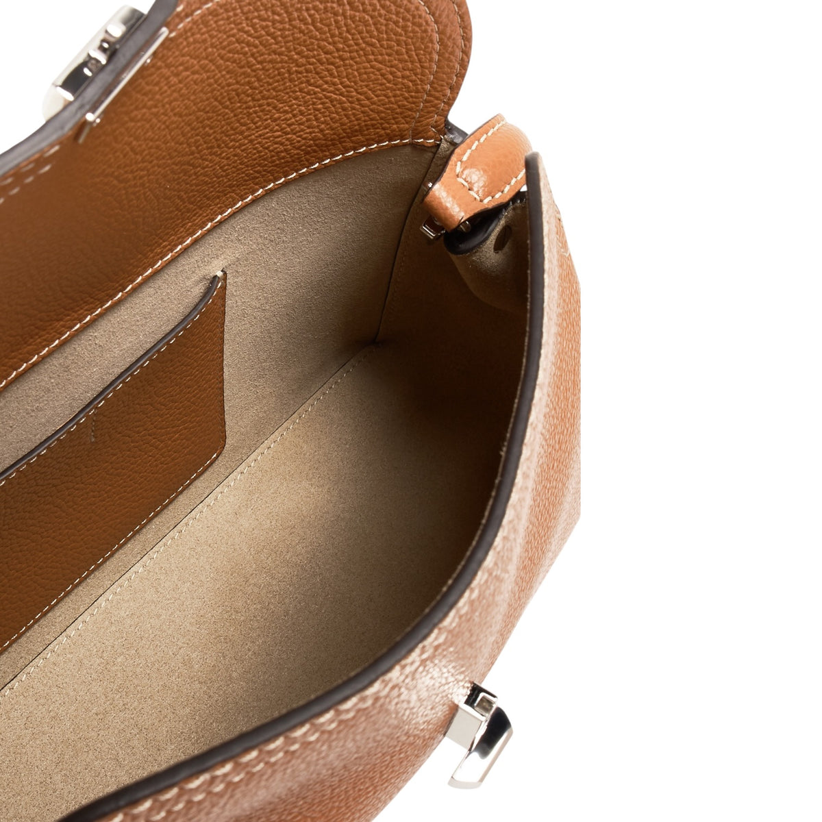 Toteme T-Lock Clutch Marrone Chiaro