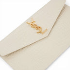 YSL Pochette Uptown Coccodrillo Bianca