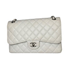 Chanel Jumbo 30 Caviar Bianca Edizione Milano