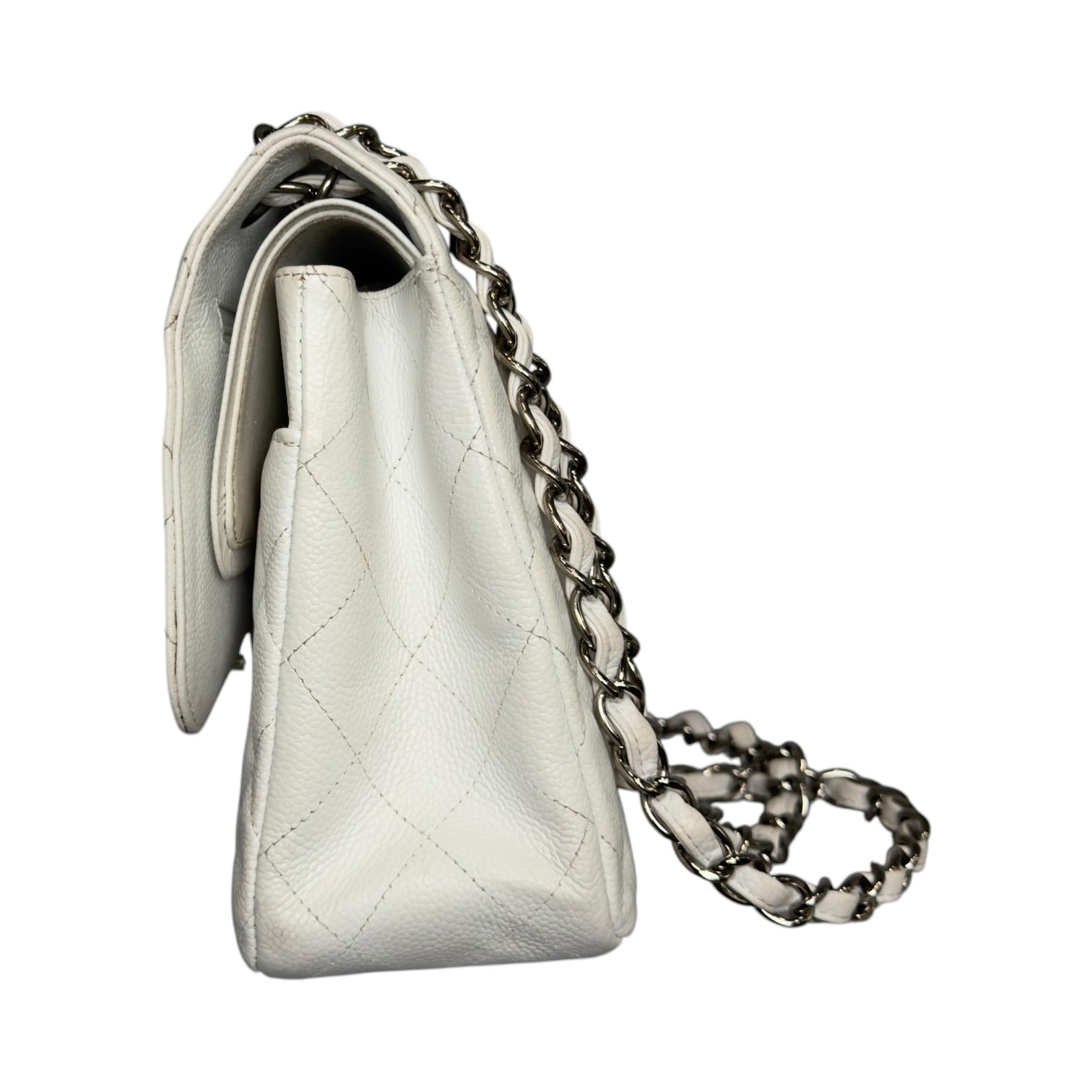 Chanel Jumbo 30 Caviar Bianca Edizione Milano