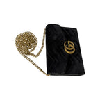 Gucci Marmont Chain Nera in Velluto