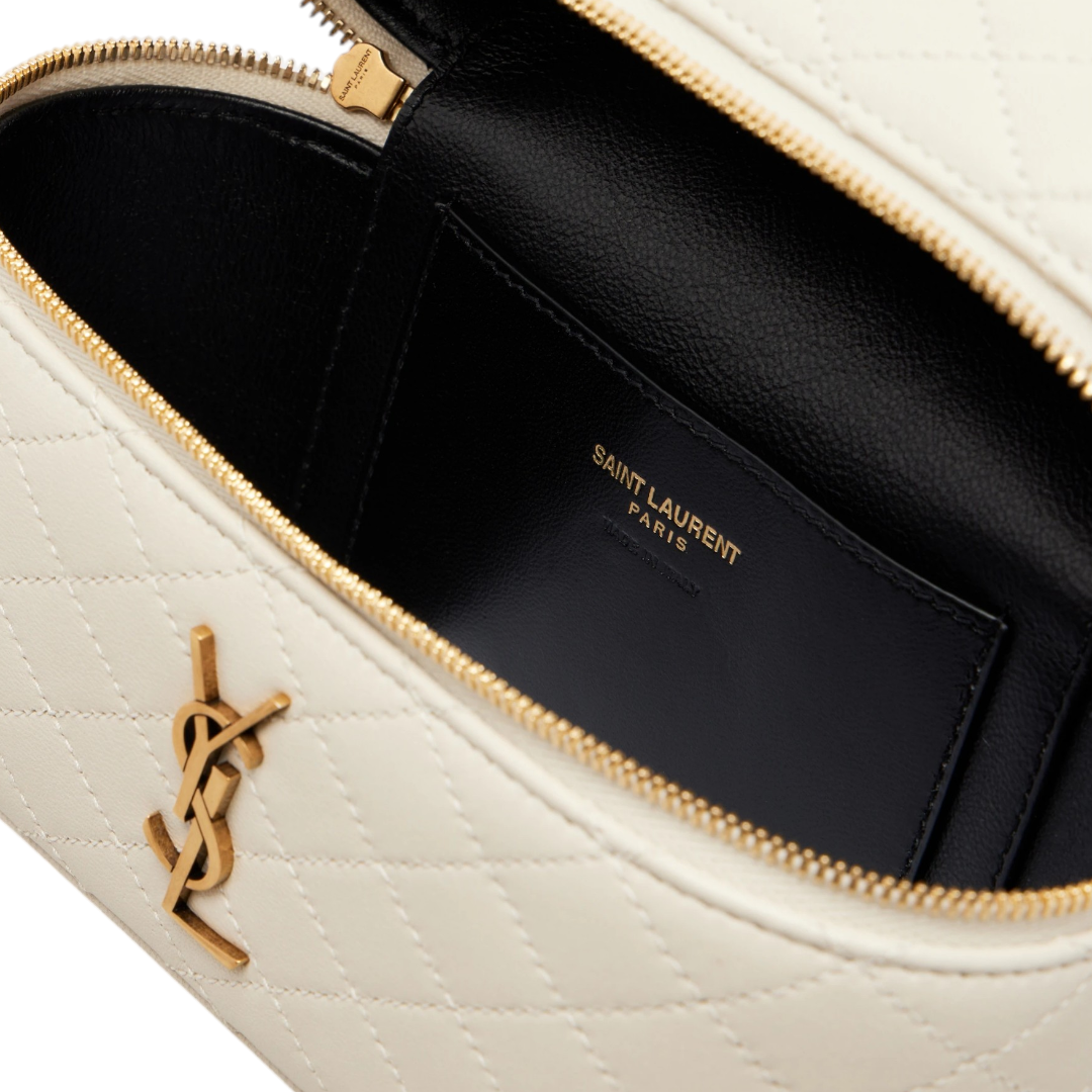 YSL Gaby Vanity Grande in pelle Bianca