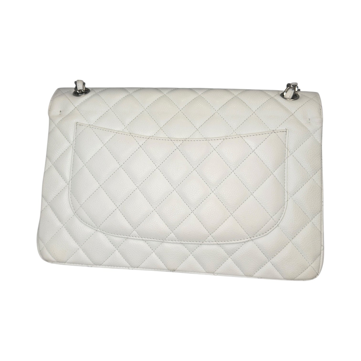 Chanel Jumbo 30 Caviar Bianca Edizione Milano