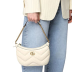 Gucci Marmont 2.0 a Spalla Piccola Bianca