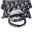 Dior Mini Book Tote Jacquard Blu