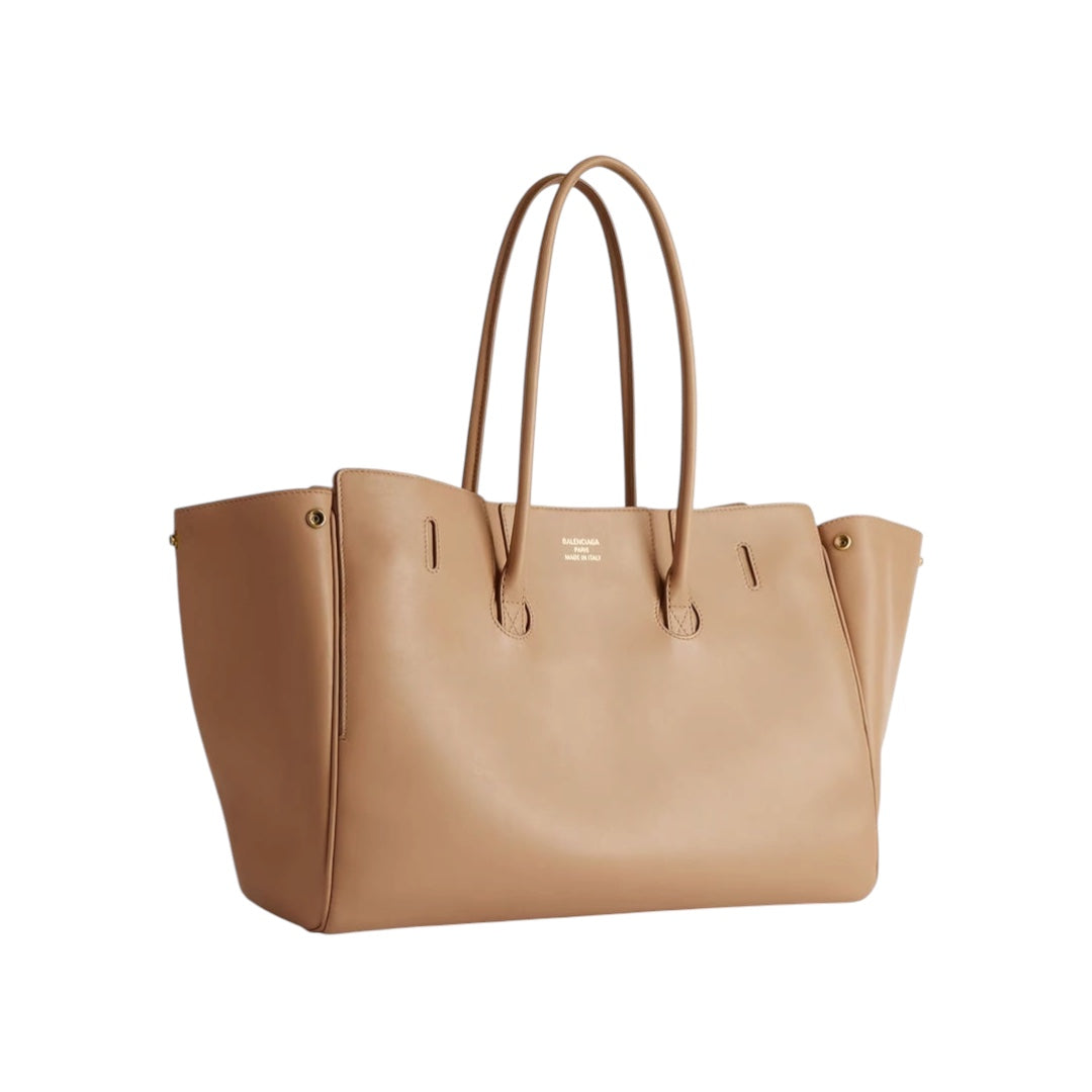 Balenciaga Bel Air Carry All Media Caffè Latte