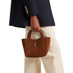 YSL Le 5 a 7 Baby Bea Cognac in Suede