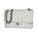 Chanel Jumbo 30 Caviar Bianca Edizione Milano