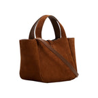 YSL Le 5 a 7 Baby Bea Cognac in Suede